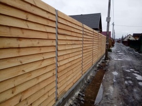 Деревянный забор елочка 150 метров фото в Боброво